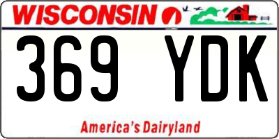 WI license plate 369YDK
