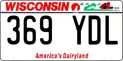 WI license plate 369YDL