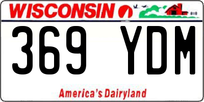 WI license plate 369YDM