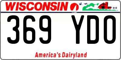 WI license plate 369YDO