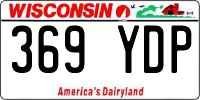 WI license plate 369YDP