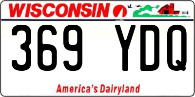 WI license plate 369YDQ