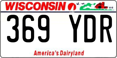 WI license plate 369YDR