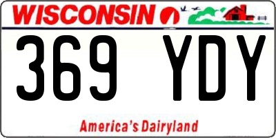 WI license plate 369YDY