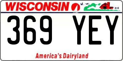 WI license plate 369YEY