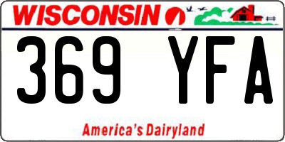 WI license plate 369YFA