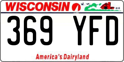 WI license plate 369YFD