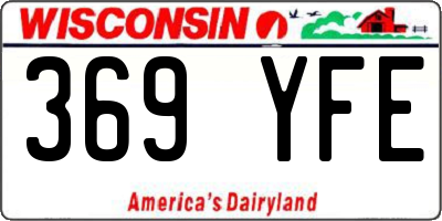 WI license plate 369YFE