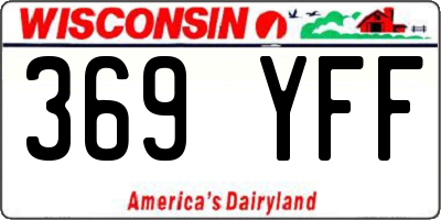 WI license plate 369YFF