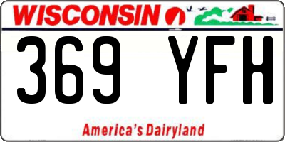 WI license plate 369YFH