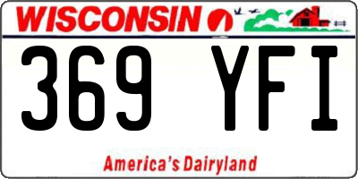 WI license plate 369YFI