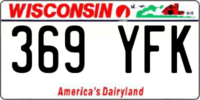 WI license plate 369YFK