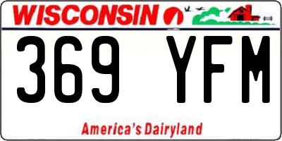 WI license plate 369YFM