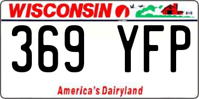 WI license plate 369YFP