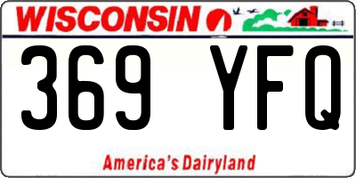 WI license plate 369YFQ