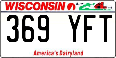 WI license plate 369YFT