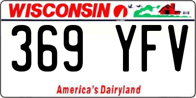 WI license plate 369YFV