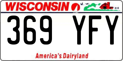 WI license plate 369YFY