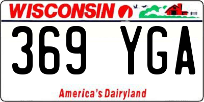 WI license plate 369YGA