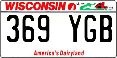 WI license plate 369YGB