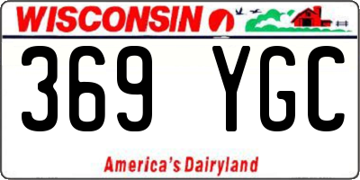 WI license plate 369YGC
