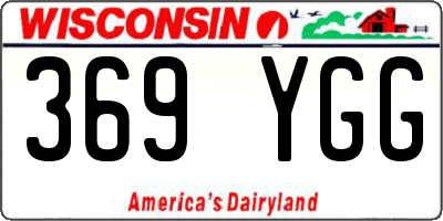 WI license plate 369YGG