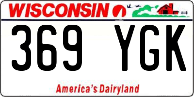 WI license plate 369YGK