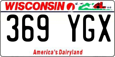 WI license plate 369YGX