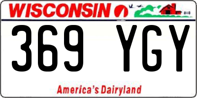 WI license plate 369YGY