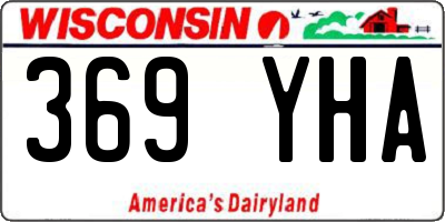 WI license plate 369YHA
