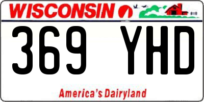 WI license plate 369YHD