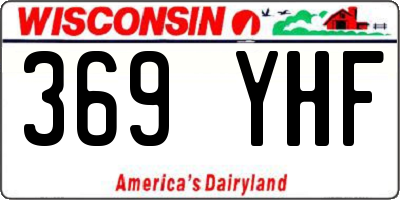 WI license plate 369YHF