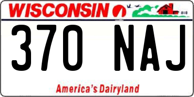 WI license plate 370NAJ