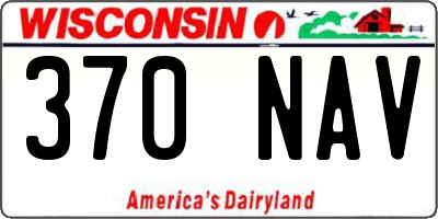 WI license plate 370NAV