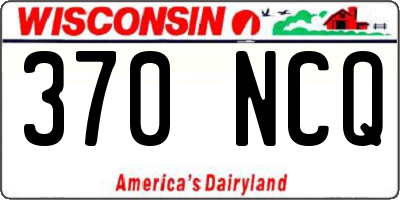 WI license plate 370NCQ