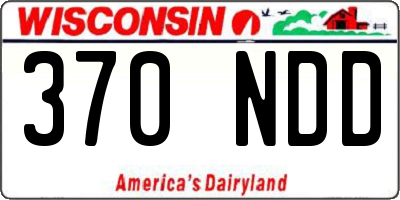 WI license plate 370NDD