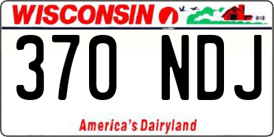 WI license plate 370NDJ