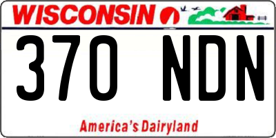 WI license plate 370NDN