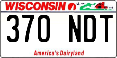 WI license plate 370NDT