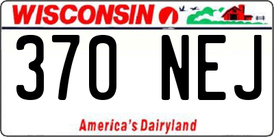 WI license plate 370NEJ