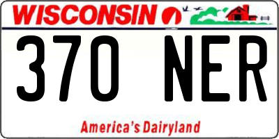 WI license plate 370NER