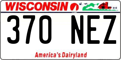 WI license plate 370NEZ