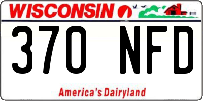 WI license plate 370NFD