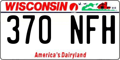 WI license plate 370NFH