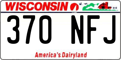 WI license plate 370NFJ