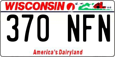 WI license plate 370NFN