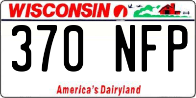 WI license plate 370NFP