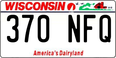 WI license plate 370NFQ