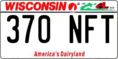 WI license plate 370NFT
