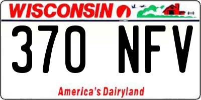 WI license plate 370NFV